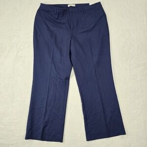 NWT Coldwater‎ Creek Womens Bootcut Leg Natural Waist Pants Flat Front Sz 6 Blue